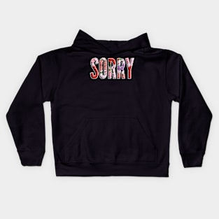 Floral Sorry Letters Kids Hoodie